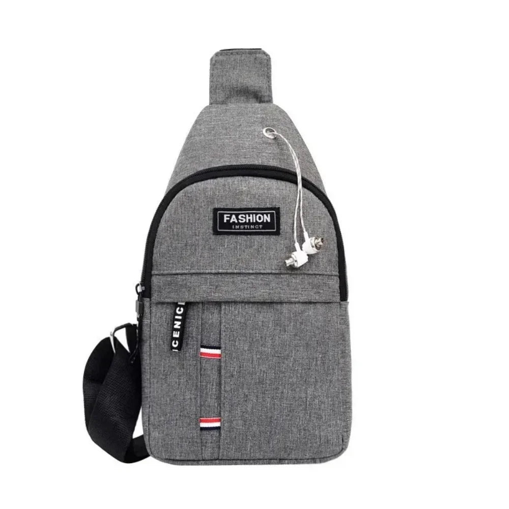 Classic Fashion Canvas Waterproof Sling Chest Crossbody Bag Sport Travel Outdoor Bag Practical Casual Daily Carry Capacity Bags