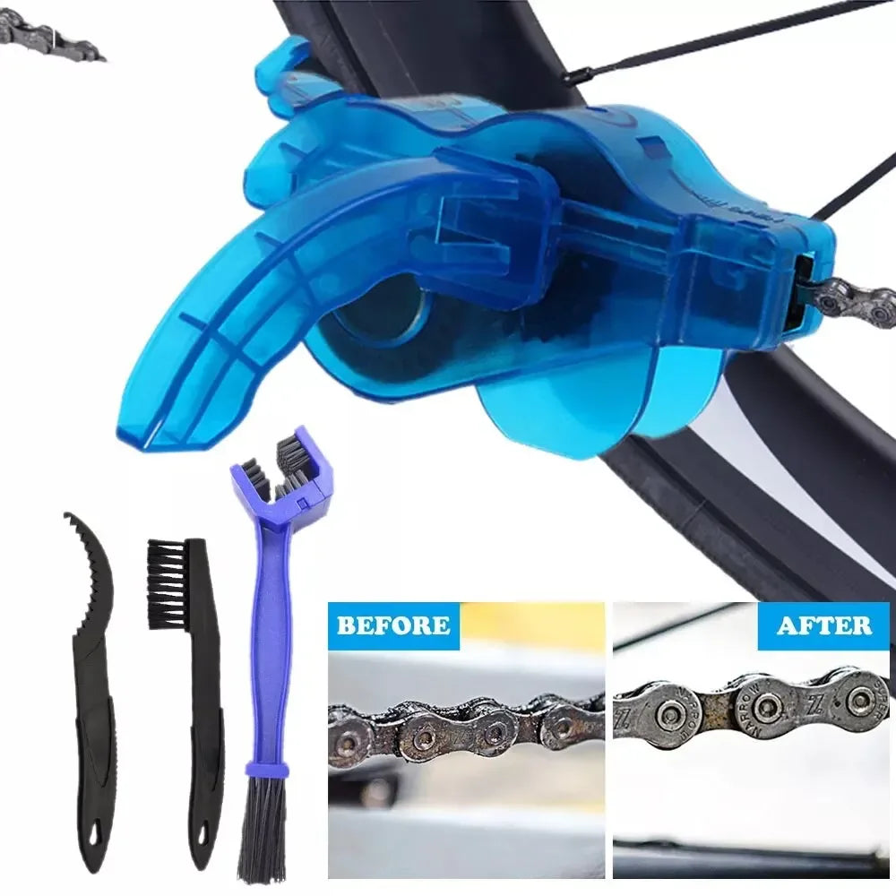 Bicycle Chain Cleaner Cycling Cleaning Kit Bike Wash Tool Set Bike Protection Oil Portable Outdoor Mountain Bicycle Repair Tools
