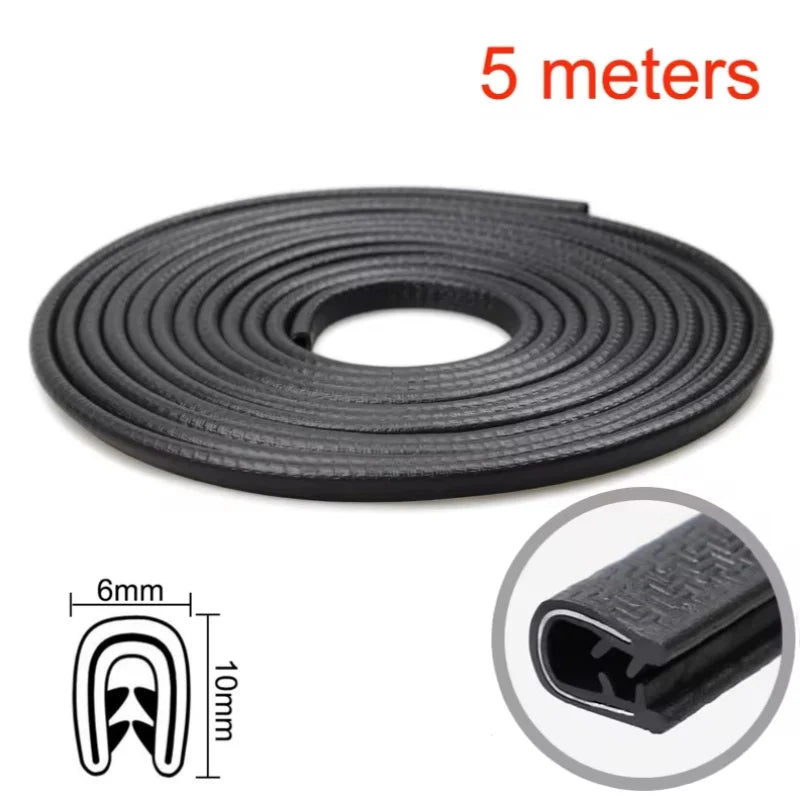 Car Door Protector Edge Guards U Shape Auto Edge Trim Rubber Seal Fit Scratch Protector Strips Sealing Guard Trim for Most Car