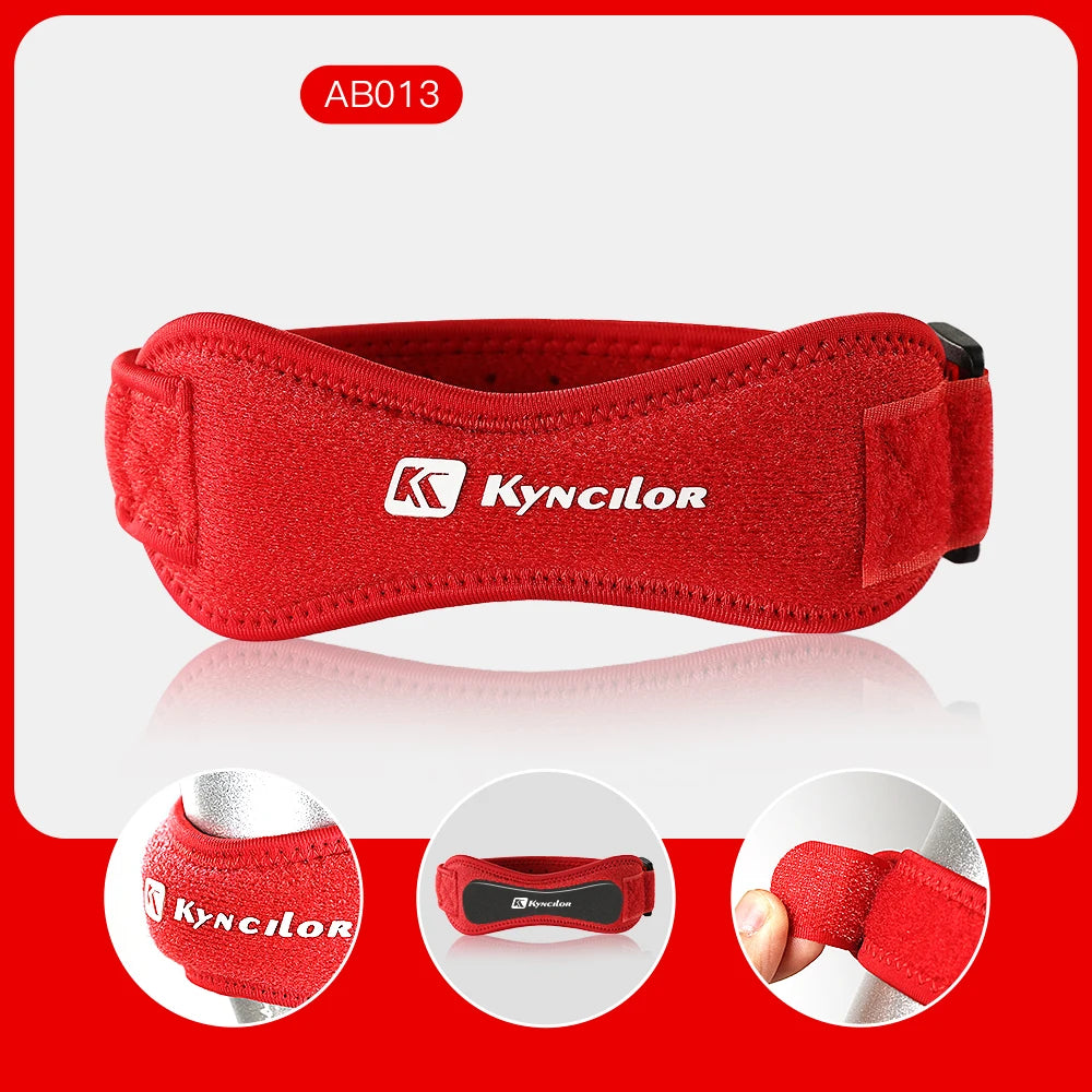 1 Piece Knee Patellar Tendon Knee Support Strape Brace Adjustable Shock Absorption Compression Knee Pad Sleeve for Basketball