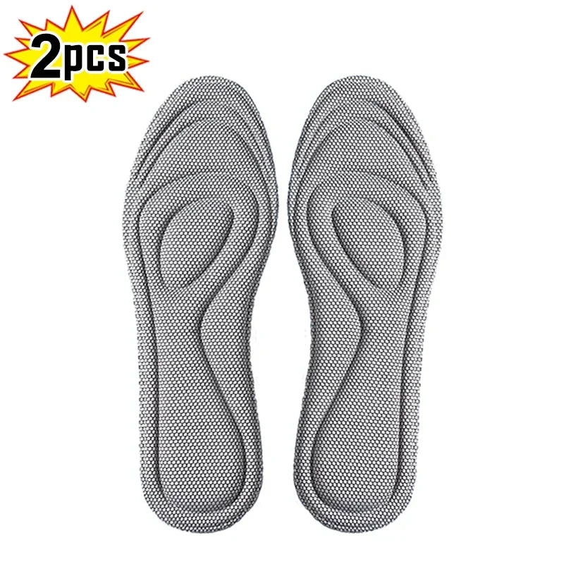 4Pcs Memory Foam Disposable Insoles for Shoes Antibacterial Deodorization Sweat Absorption Insert Sport Shoes Running Pads