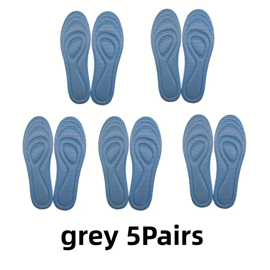 4Pcs Memory Foam Disposable Insoles for Shoes Antibacterial Deodorization Sweat Absorption Insert Sport Shoes Running Pads