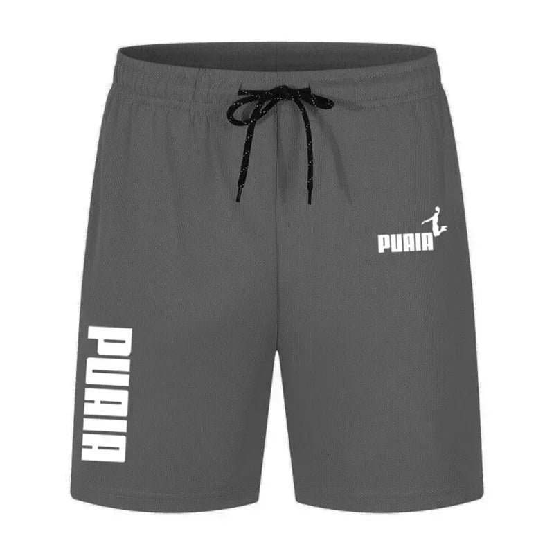 2026 Summer Men's Shorts New Polyester Breathable Elastic Pull Rope Basketball Running Casual Sports Shorts