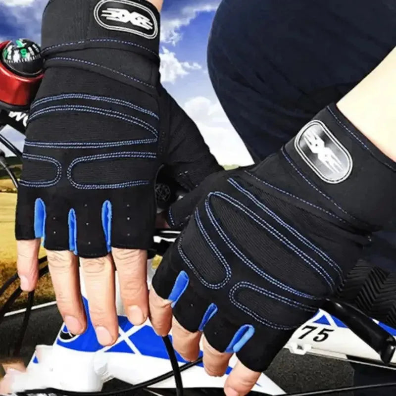 1Pair Gym Gloves for Fitness Weight Lifting Wristband Gloves Body Building Training Sports Exercise Cycling Glove