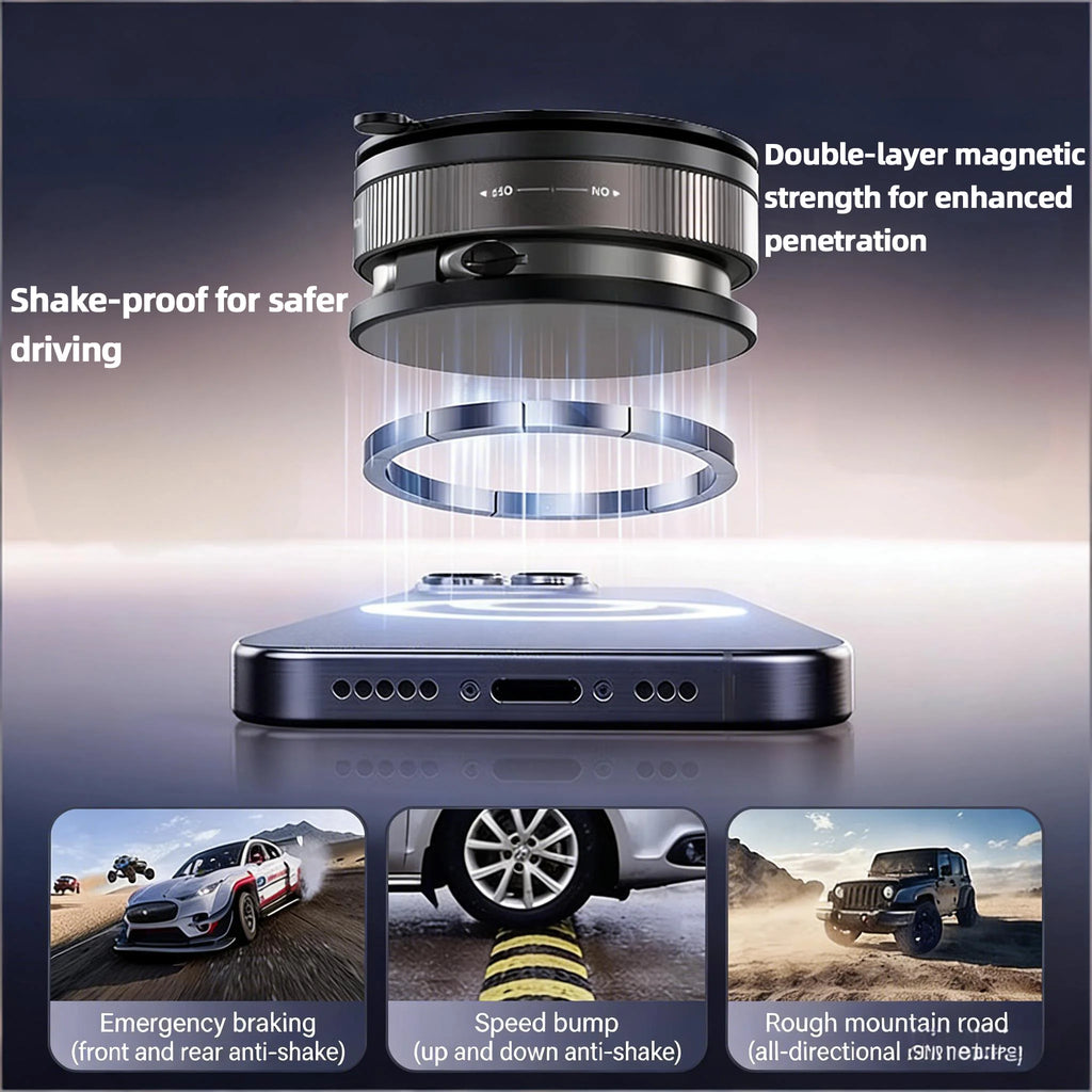 360° Rotatable Magnetic Phone Holder for car Foldable & Adjustable Magnetic Car Mount ,Suction Cup Phone Holder for Car/Mirror
