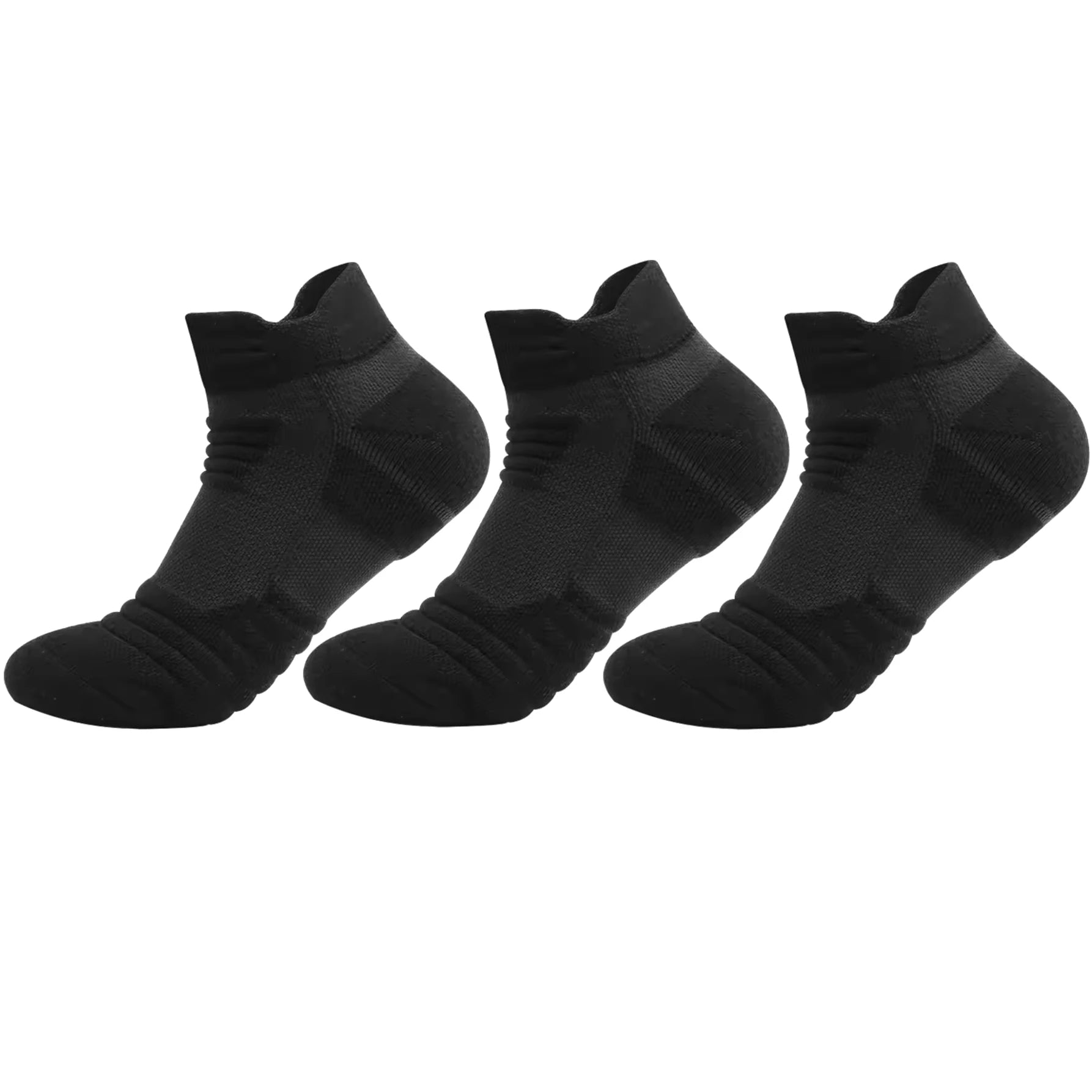 3 Pairs Mesh Sports Terry Socks Cushioned Moisture-managing And Durable Reduces Foot For Running Hiking Cycling Baskateball