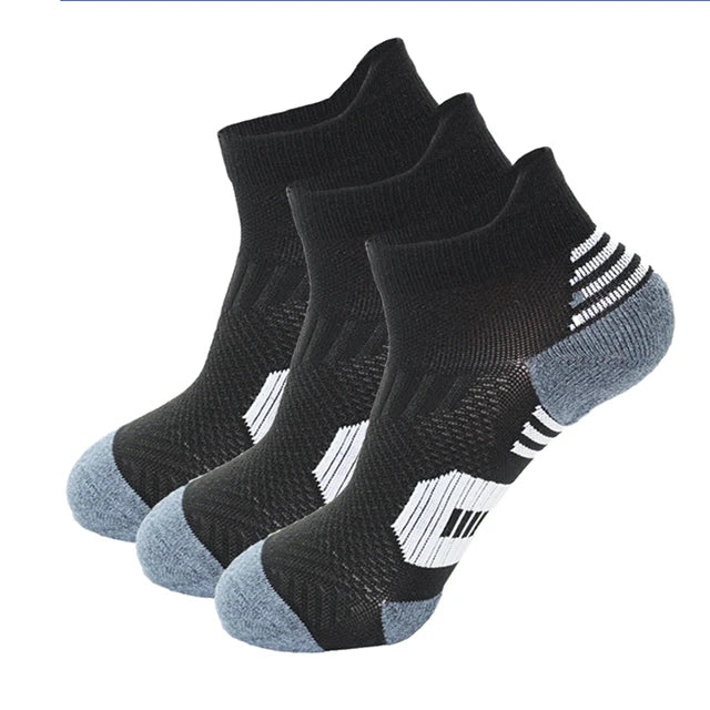 3/9 Pairs Non-Slip Sports Socks for Men & Women Thickened Towel Bottom Professional Running Fitness Training Basketball Socks