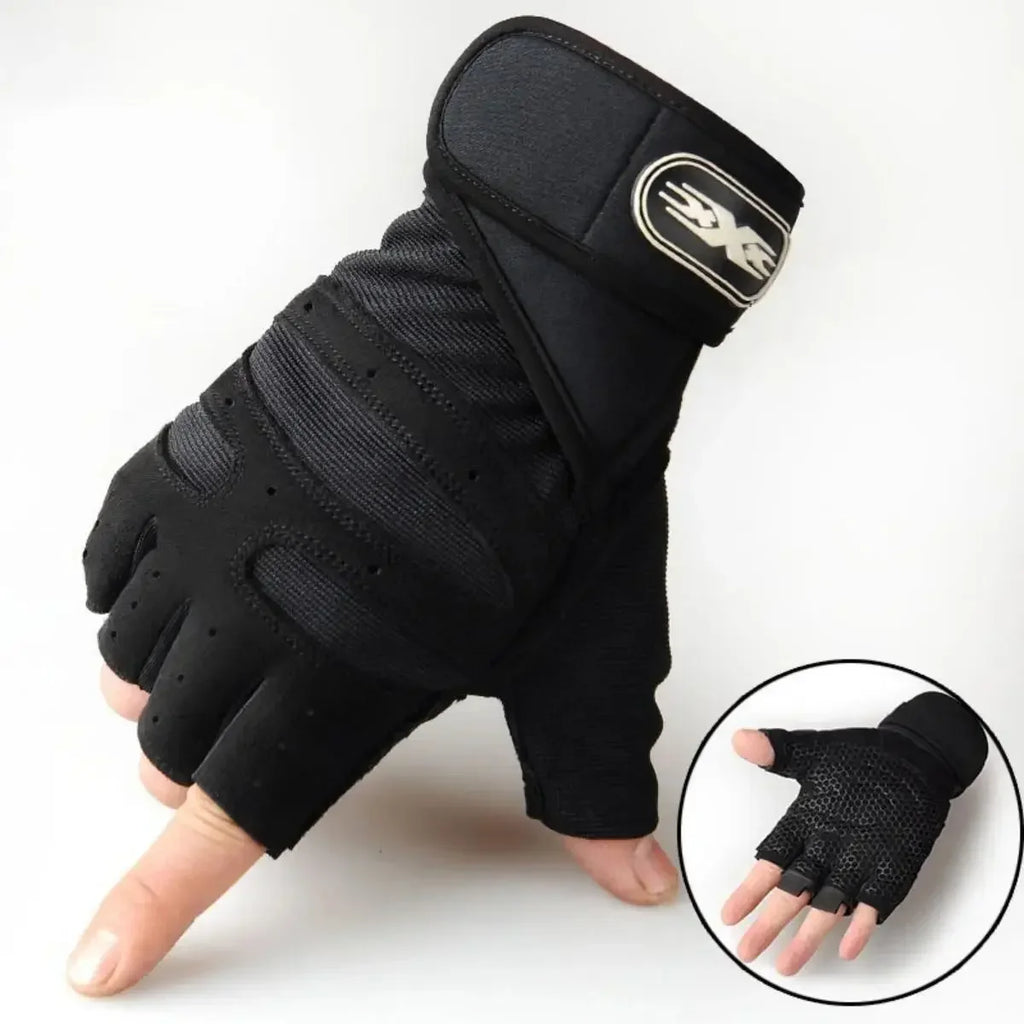 1Pair Gym Gloves for Fitness Weight Lifting Wristband Gloves Body Building Training Sports Exercise Cycling Glove