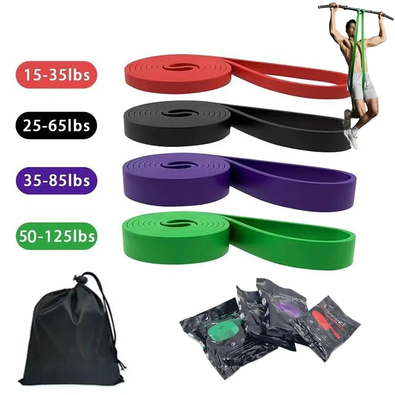 4pcs Pull Up Assistance Bands 4-Level Resistance Bands for Working Out Gym Exercise Bands for Full-Body Training Fitness