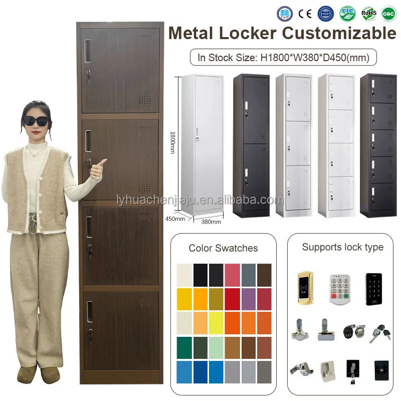 Armadietto Singolo Porta in Metal, Per Spogliatoio Palestra E Centri Fitness Moderni