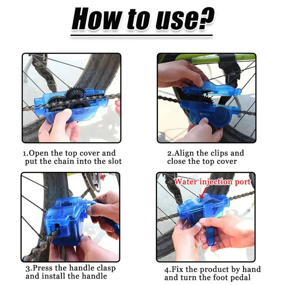 Bicycle Chain Cleaner Cycling Cleaning Kit Bike Wash Tool Set Bike Protection Oil Portable Outdoor Mountain Bicycle Repair Tools