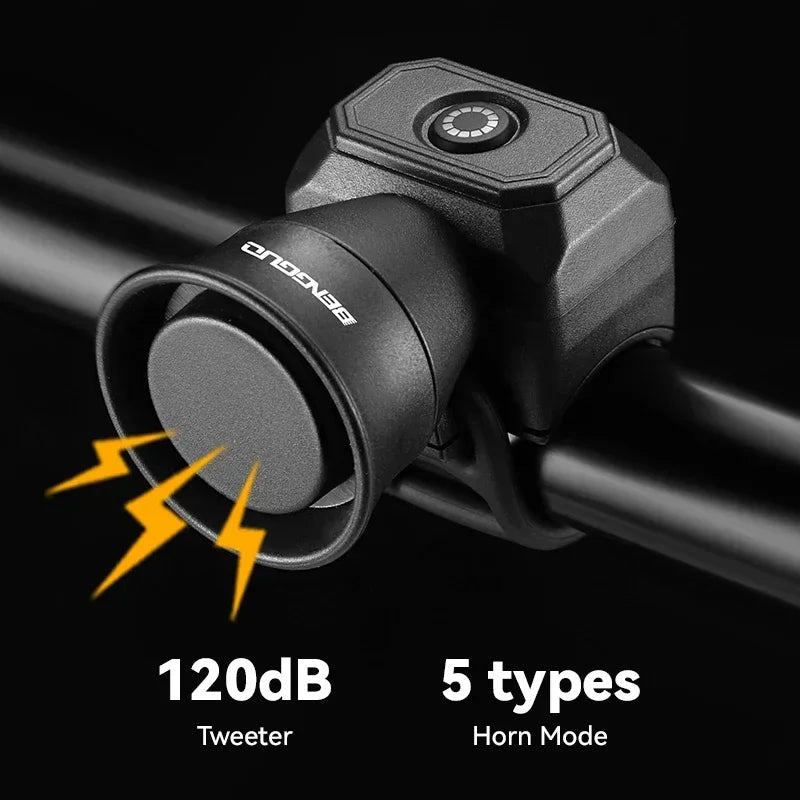 Bicycle Horn Mountain Bike Mini USB Charging Waterproof Electronic Bike Bell Riding Equipment Children's Scooter Accessories