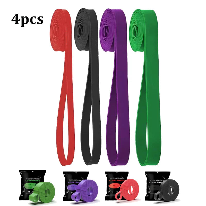 4pcs Pull Up Assistance Bands 4-Level Resistance Bands for Working Out Gym Exercise Bands for Full-Body Training Fitness