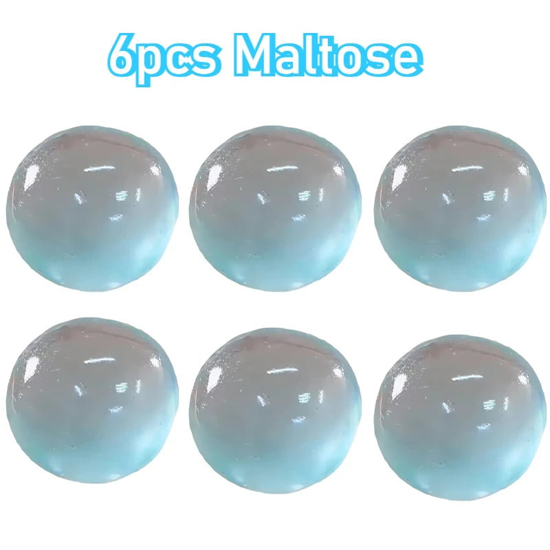 Blue Maltose Squishy Toy, Cute Mochi Anti Stress Fidget, Soft Simulated Transparent Ball Quick Rebound Decompression Toy