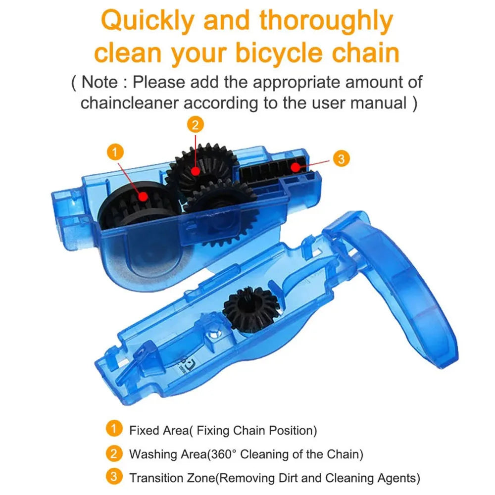 Bicycle Chain Cleaner Cycling Cleaning Kit Bike Wash Tool Set Bike Protection Oil Portable Outdoor Mountain Bicycle Repair Tools