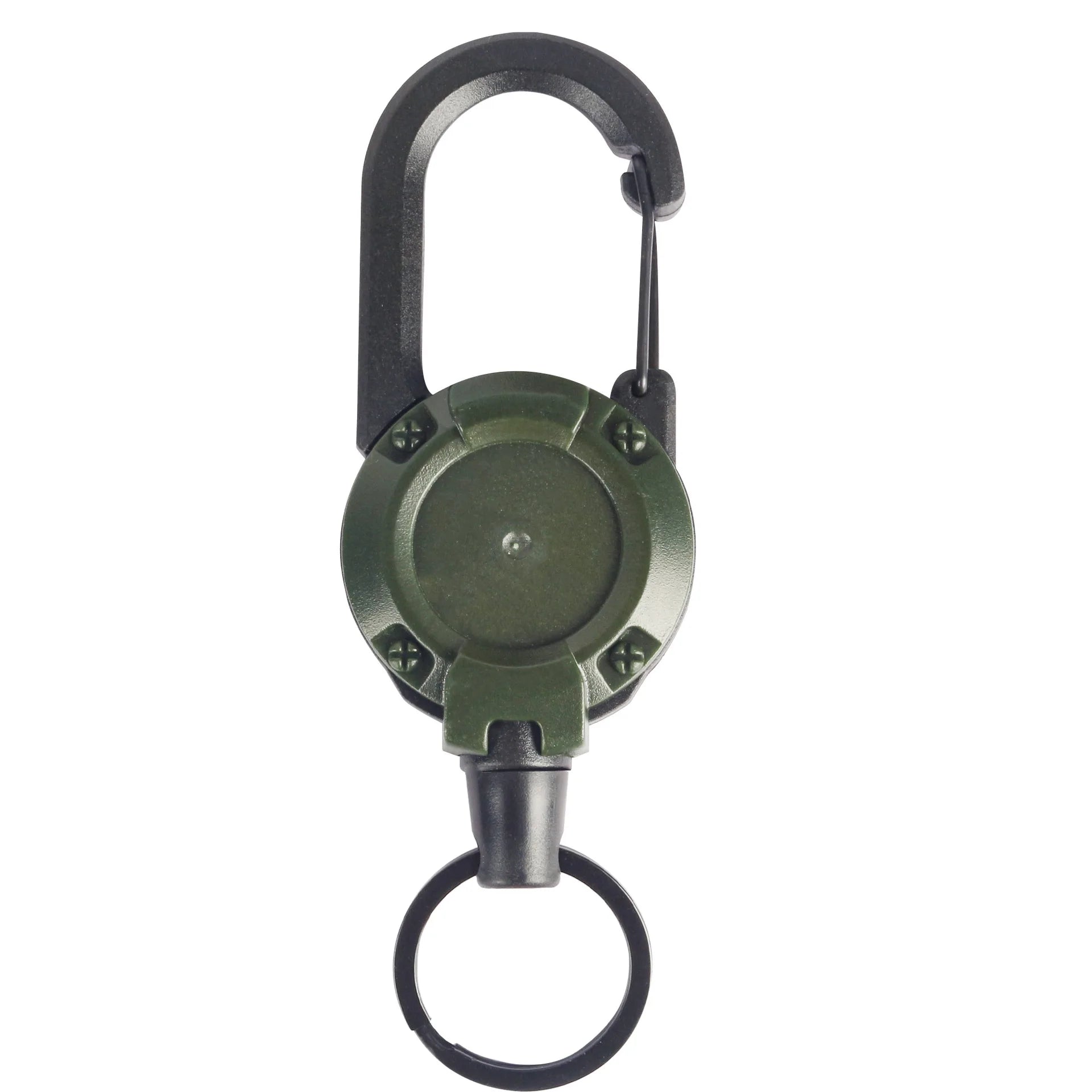 1/5Pcs Retractable Heavy Duty Carabiner Keychain Steel Wire Rope Spring Buckle Pull Reel Anti-theft Outdoor Sporty Key Ring Tool