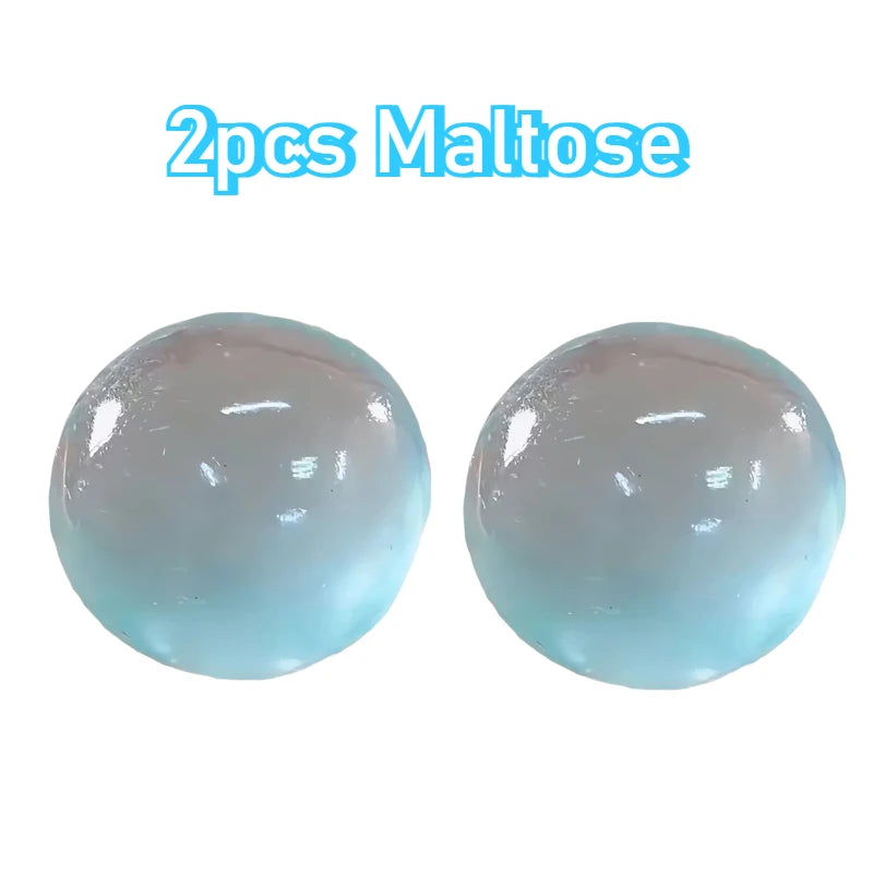 Blue Maltose Squishy Toy, Cute Mochi Anti Stress Fidget, Soft Simulated Transparent Ball Quick Rebound Decompression Toy