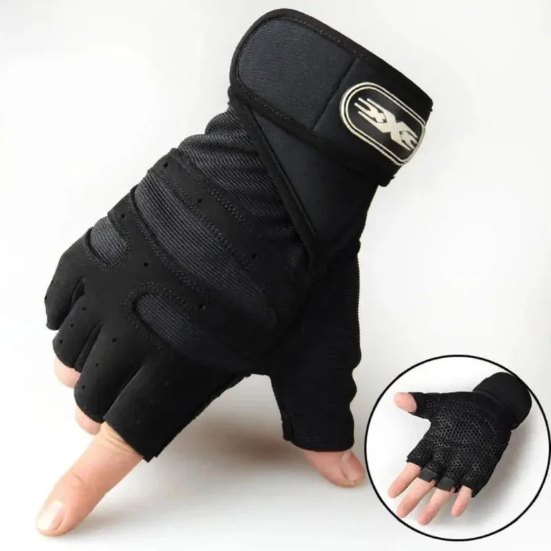 1Pair Gym Gloves for Fitness Weight Lifting Wristband Gloves Body Building Training Sports Exercise Cycling Glove