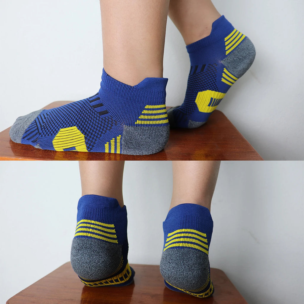 3/9 Pairs Non-Slip Sports Socks for Men & Women Thickened Towel Bottom Professional Running Fitness Training Basketball Socks
