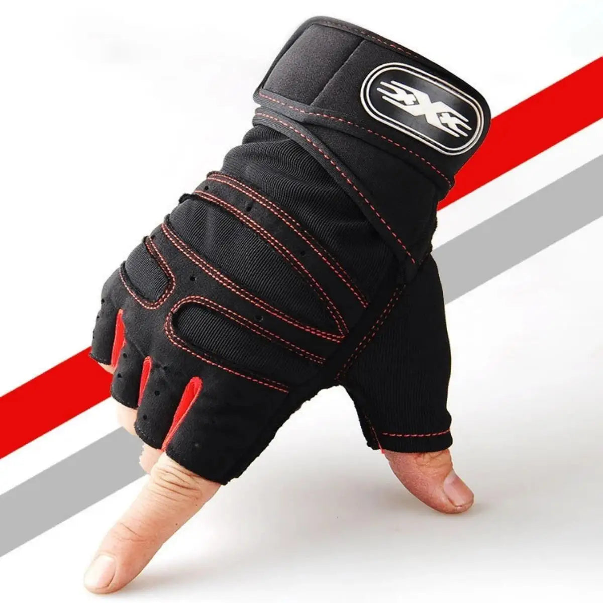 1Pair Gym Gloves for Fitness Weight Lifting Wristband Gloves Body Building Training Sports Exercise Cycling Glove